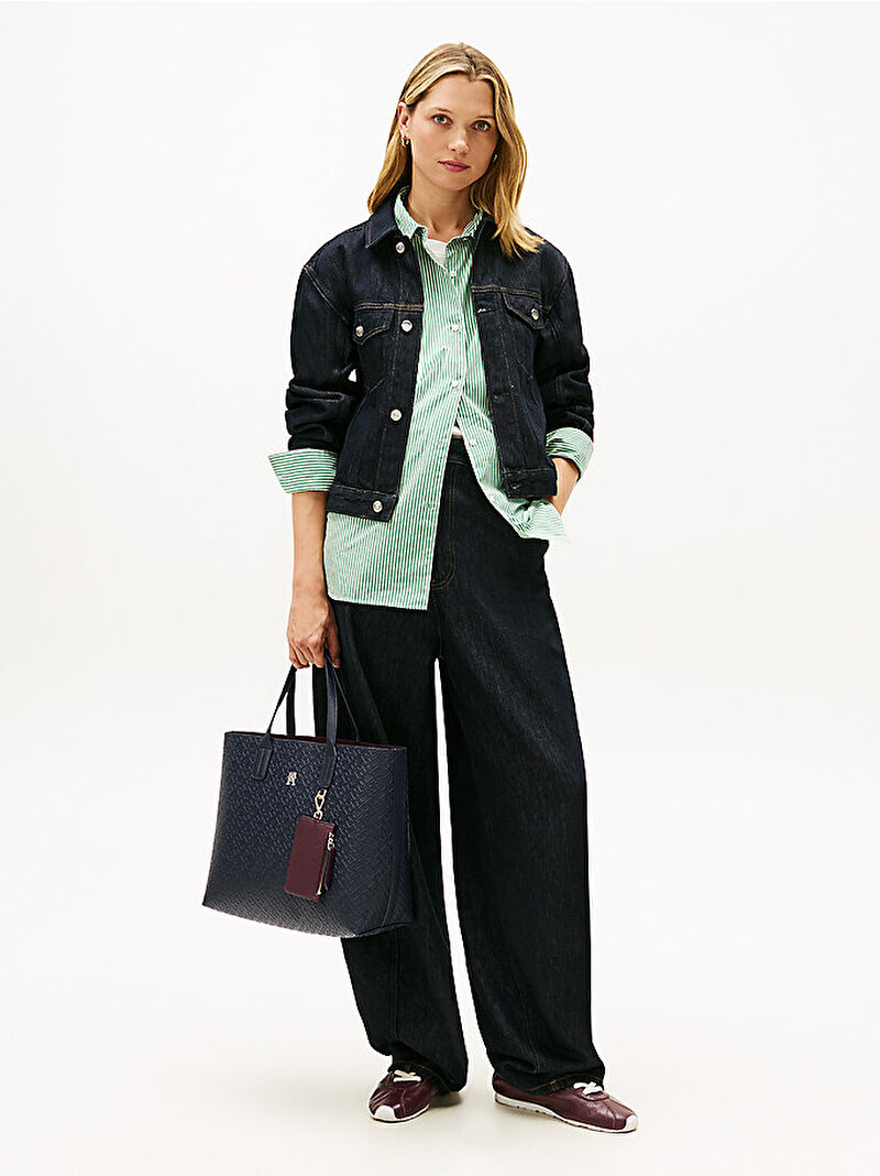 Kadın Th Icon Satchel Çanta Lacivert AW0AW18123DW6