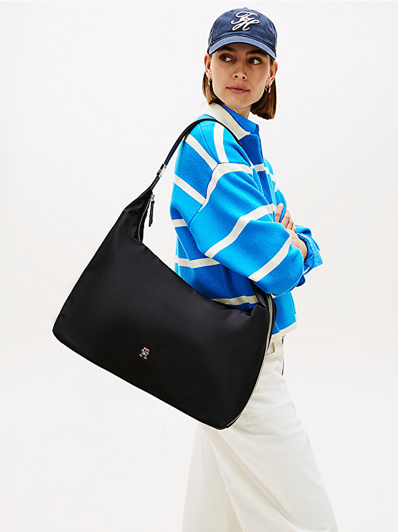 Kadın Th Go Large Hobo Omuz Çantası Siyah AW0AW18283BDS
