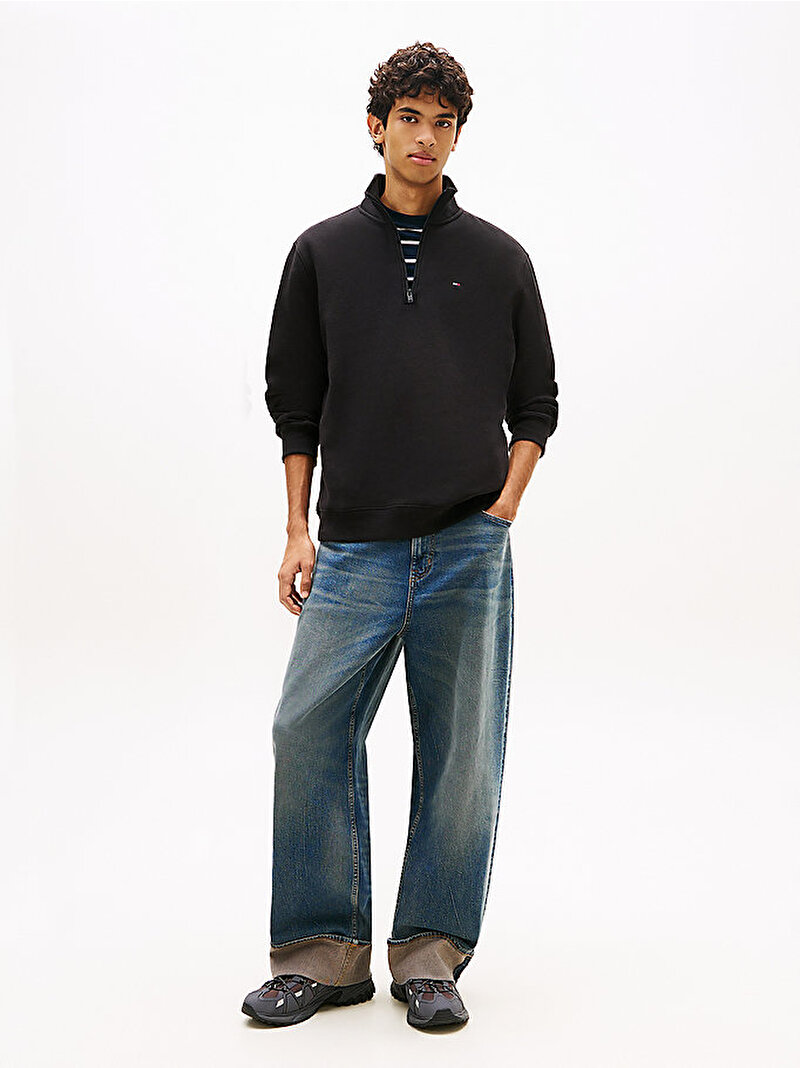 Erkek Tjm Reg Fleece Sweatshirt Siyah DM0DM20339BDS