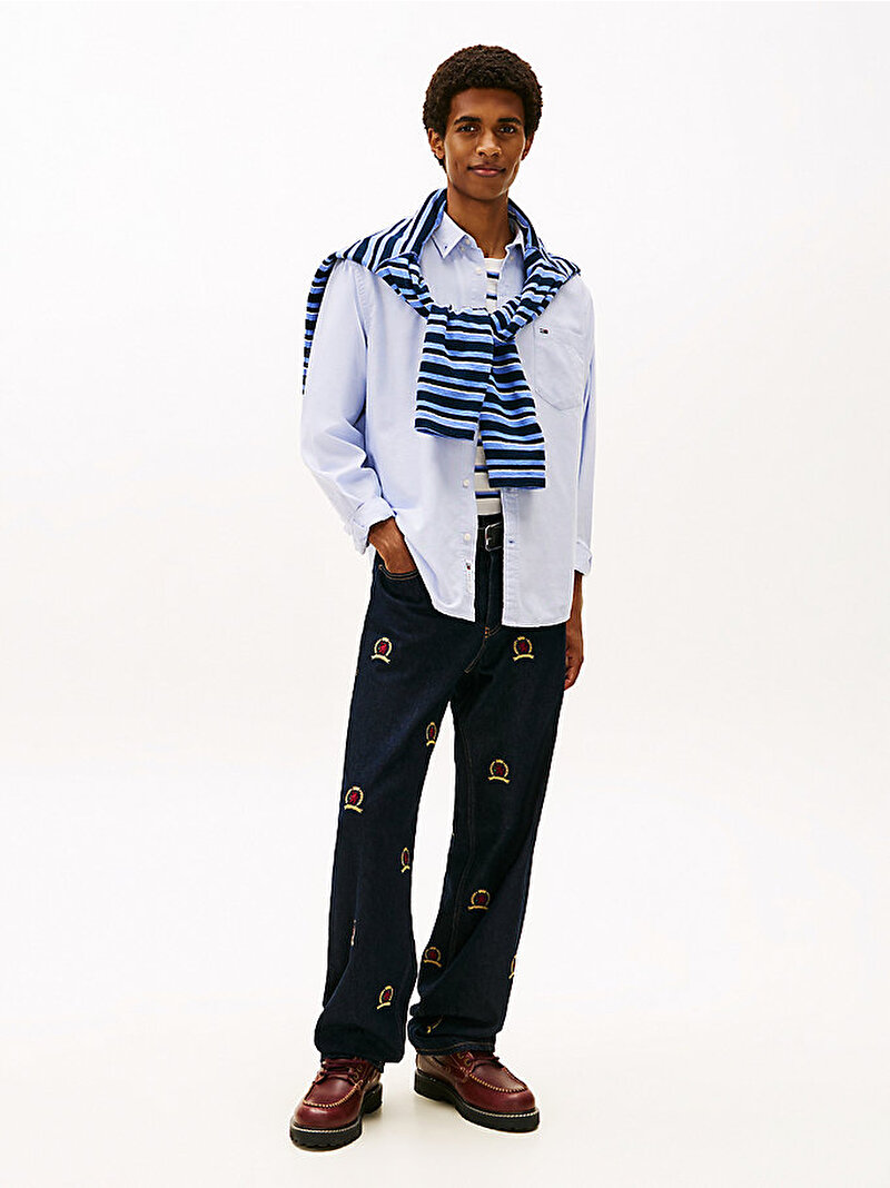 Erkek Tjm Im Rlx Oxford Gömlek Mavi DM0DM20696C5X