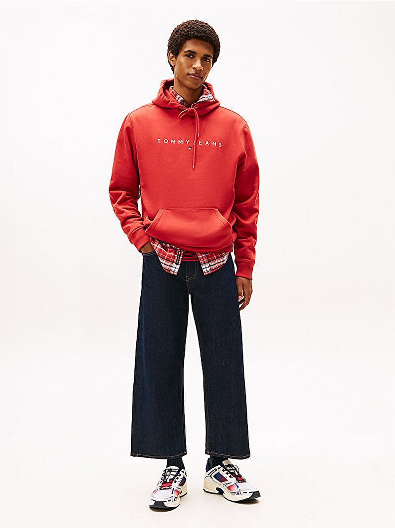 Erkek Tjm Reg Flag Hoodie Kırmızı DM0DM20746XL0