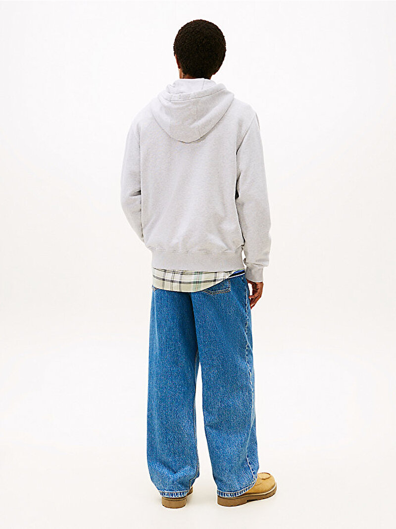 Erkek Tjm Rlx S Flag Zip Sweatshirt Gri DM0DM21814P08