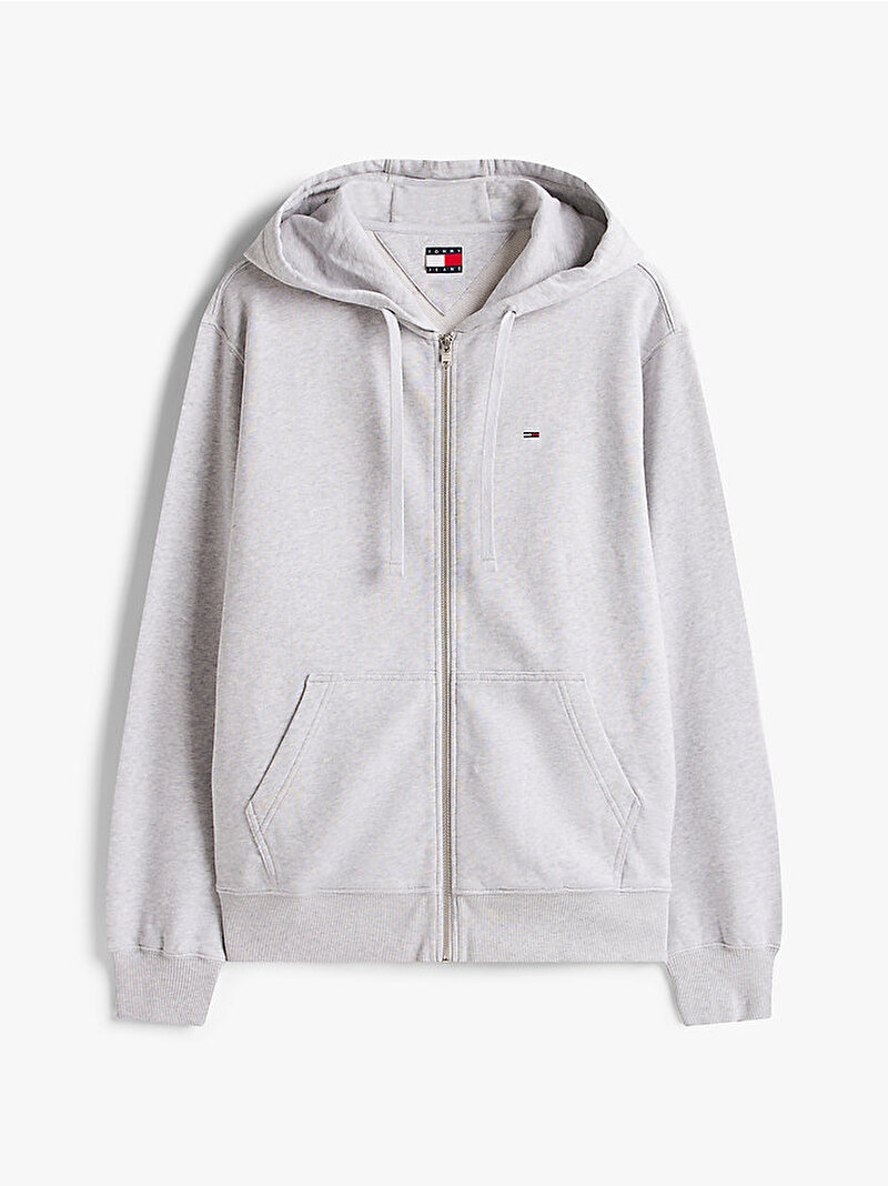 Erkek Tjm Rlx S Flag Zip Sweatshirt Gri DM0DM21814P08