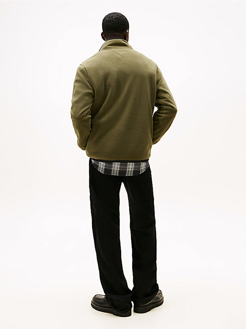 Erkek Tjm Reg S Flag Polar Sweatshirt Yeşil DM0DM22340GY1