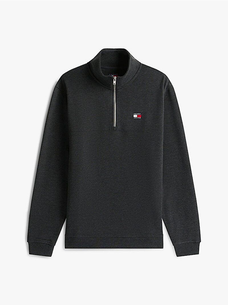 Erkek Tjm Reg Badge Sweatshirt Siyah DM0DM22344BDS