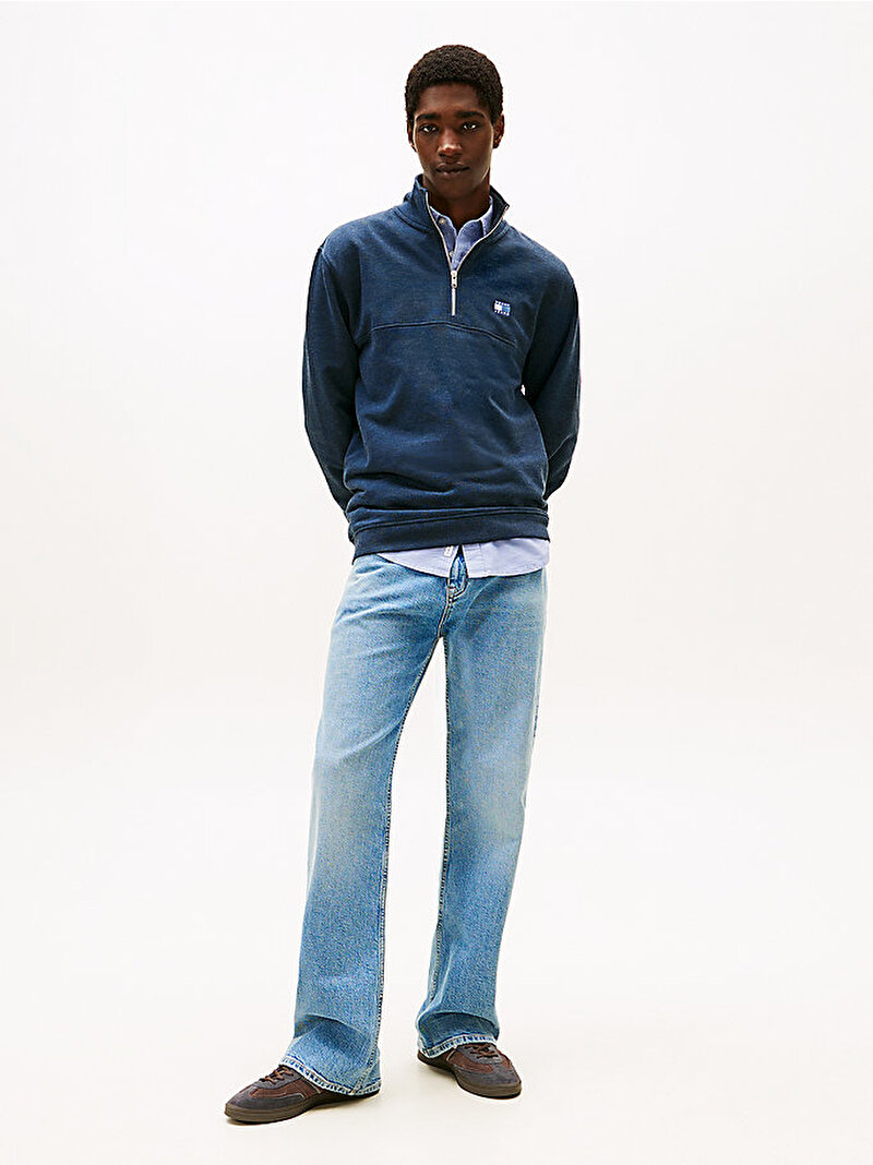 Erkek Tjm Reg Badge Sweatshirt Lacivert DM0DM22344C1G