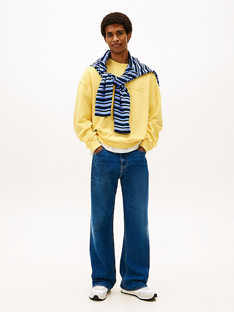 Erkek Tjm 90S Gmd New Class Sweatshirt Sarı DM0DM22363ZF0