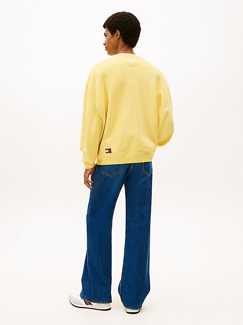 Erkek Tjm 90S Gmd New Class Sweatshirt Sarı DM0DM22363ZF0