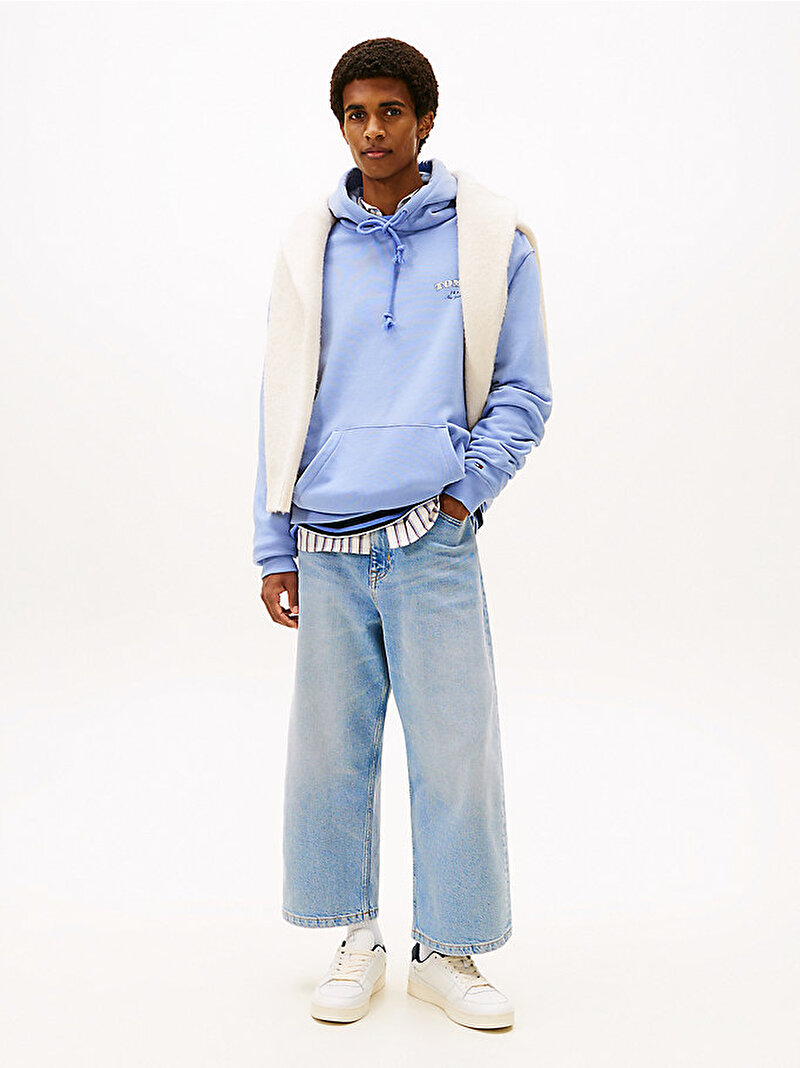 Erkek Tjm Reg Dollar Sweatshirt Mavi DM0DM22365C5X