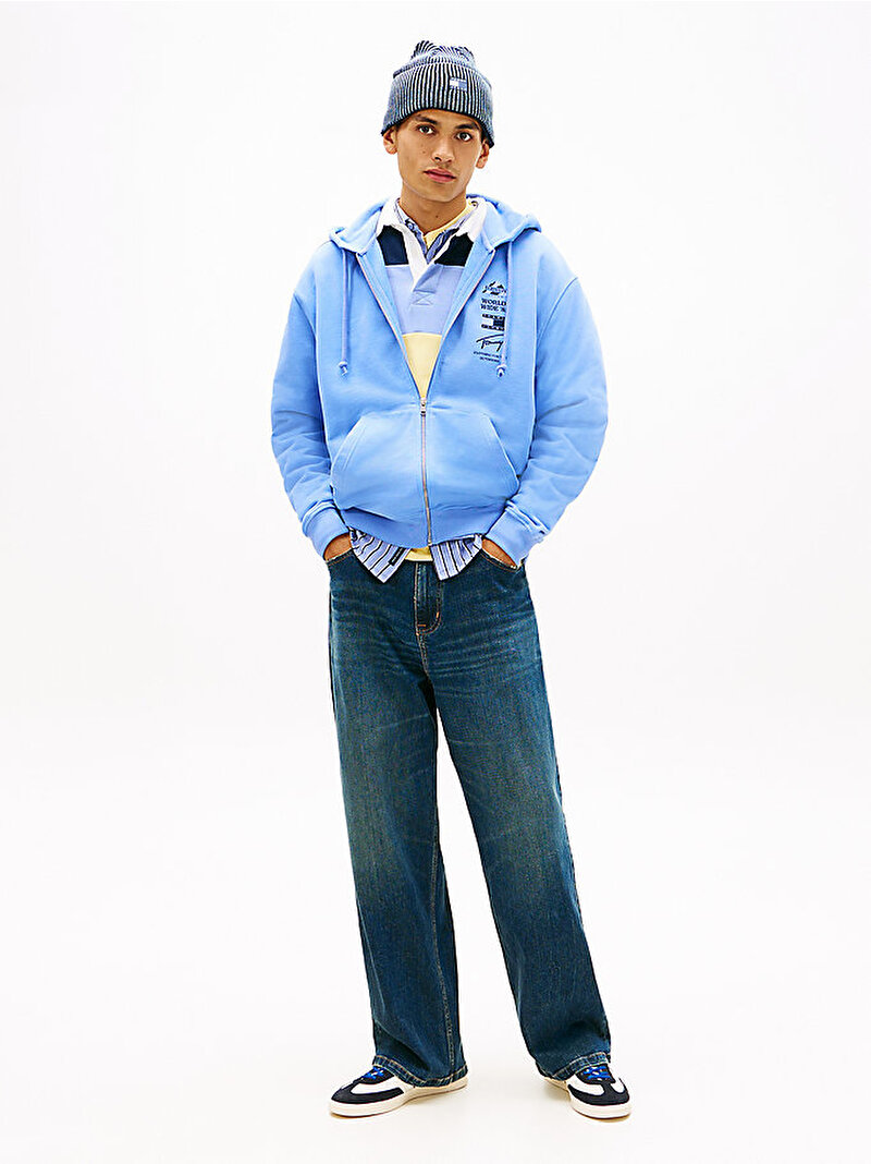 Erkek Tjm Rlx Dna Play Sweatshirt Mavi DM0DM22378C58