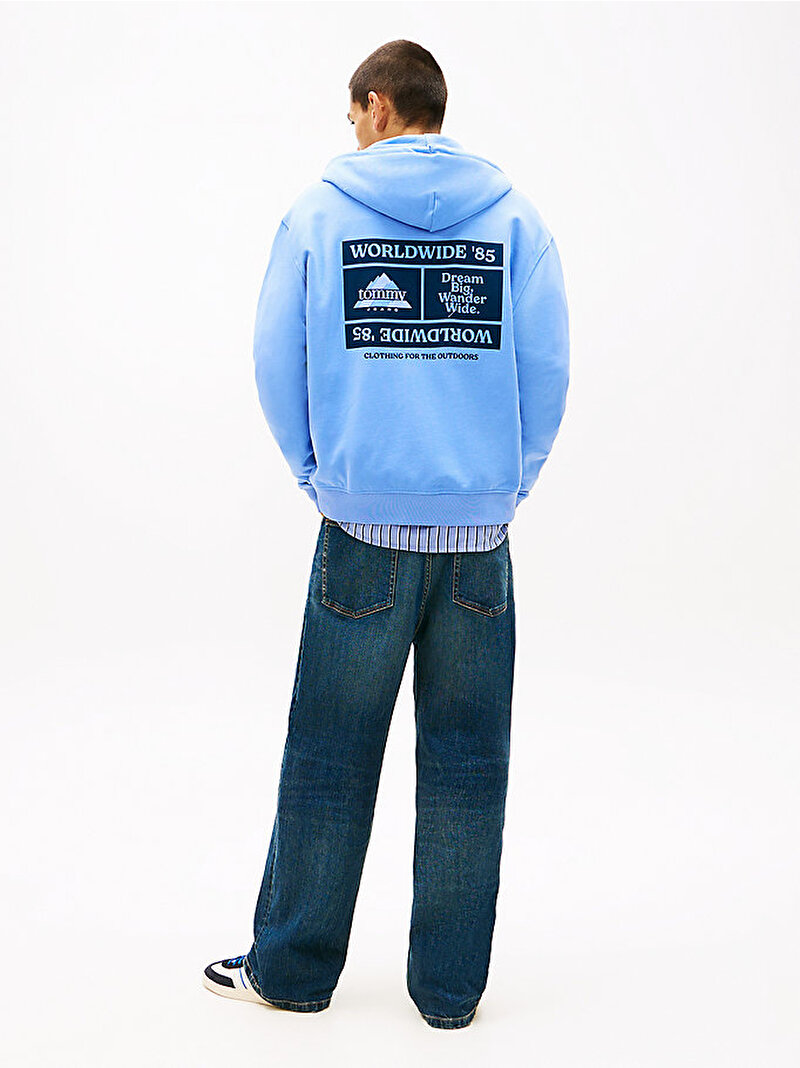 Erkek Tjm Rlx Dna Play Sweatshirt Mavi DM0DM22378C58