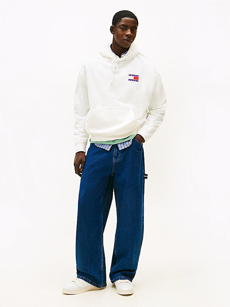 Erkek Tjm 90S Dna Play Hoodie Ekru DM0DM22379YBL