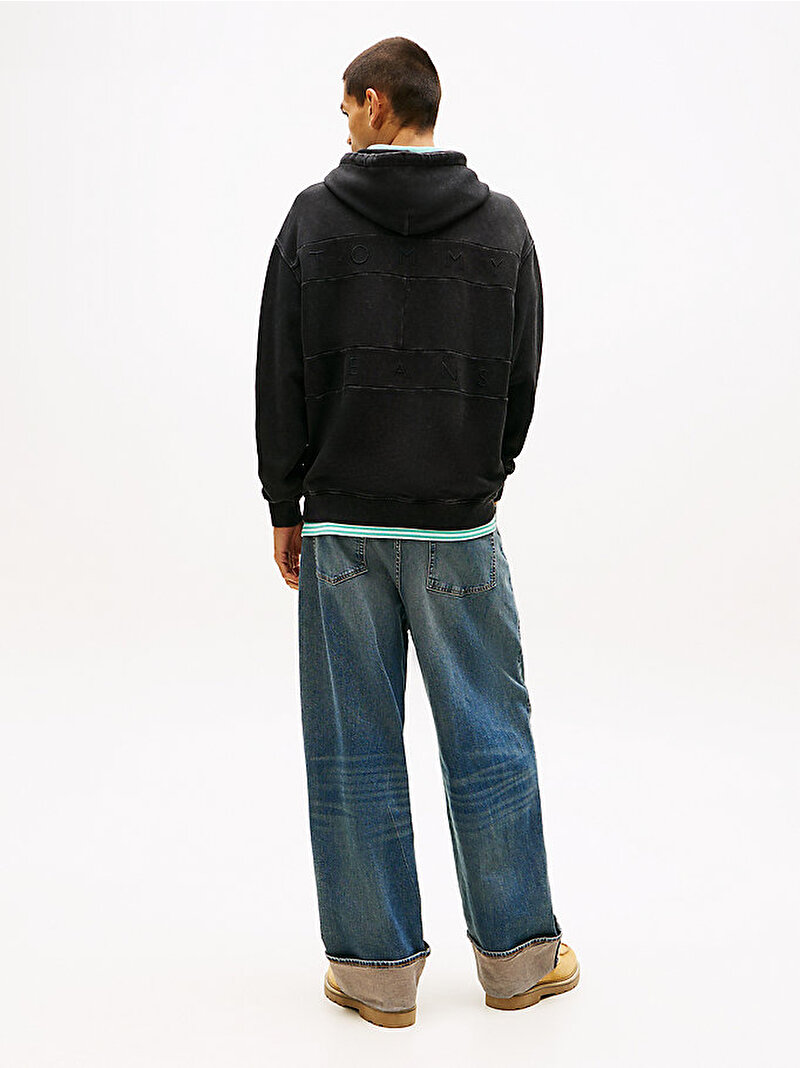 Erkek Tjm Rlx Overdyed Sweatshirt Siyah DM0DM22383BDS