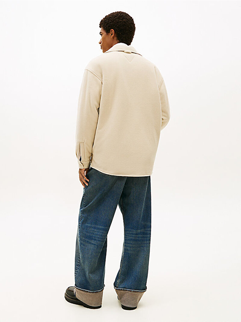 Erkek Tjm Reversible Fleece Gömlek Bej DM0DM22405ABY