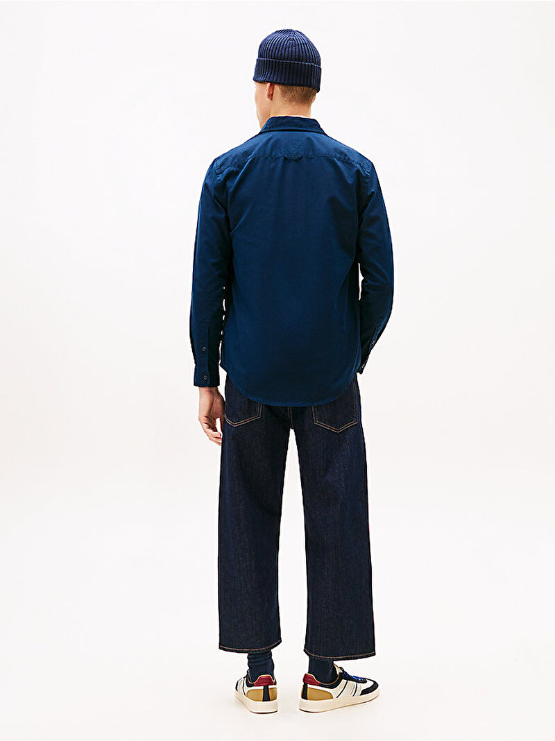 Erkek Tjm Reg Washed Twill Gömlek Lacivert DM0DM22409C1G