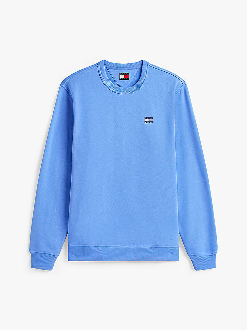 Erkek Tjm Reg Badge Crew Sweatshirt Mavi DM0DM22665C58