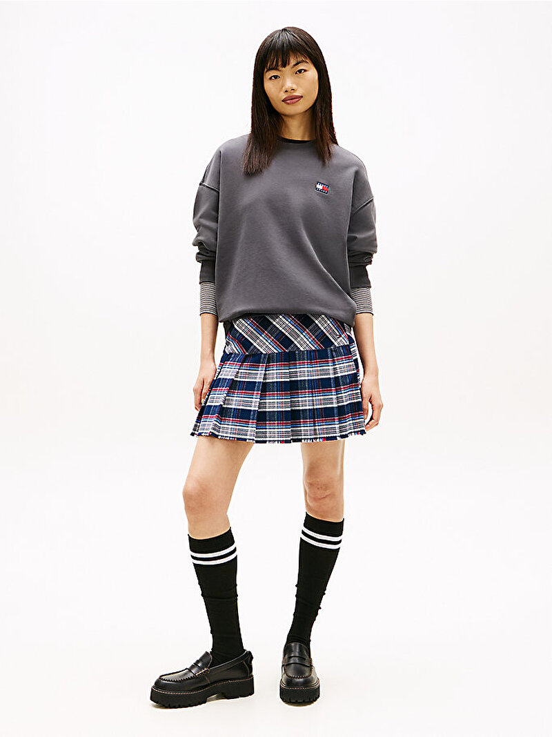 Unisex Tj Rlx Badge Crew Sweatshirt Siyah DN0DN00054PT2