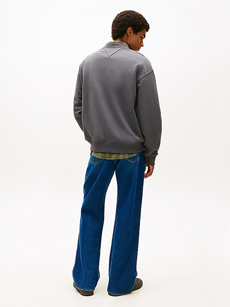 Unisex Tj Rlx Badge Crew Sweatshirt Siyah DN0DN00054PT2