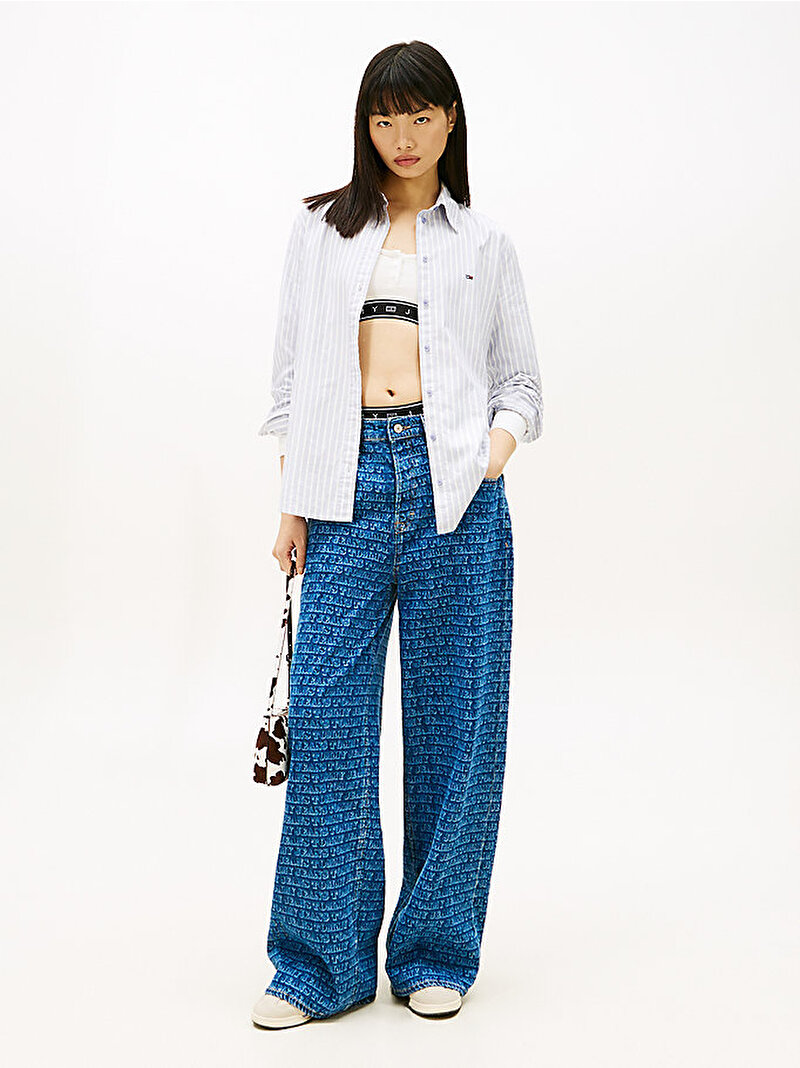 Kadın Tjw Reg Oxford Gömlek Mavi DW0DW19890C5U