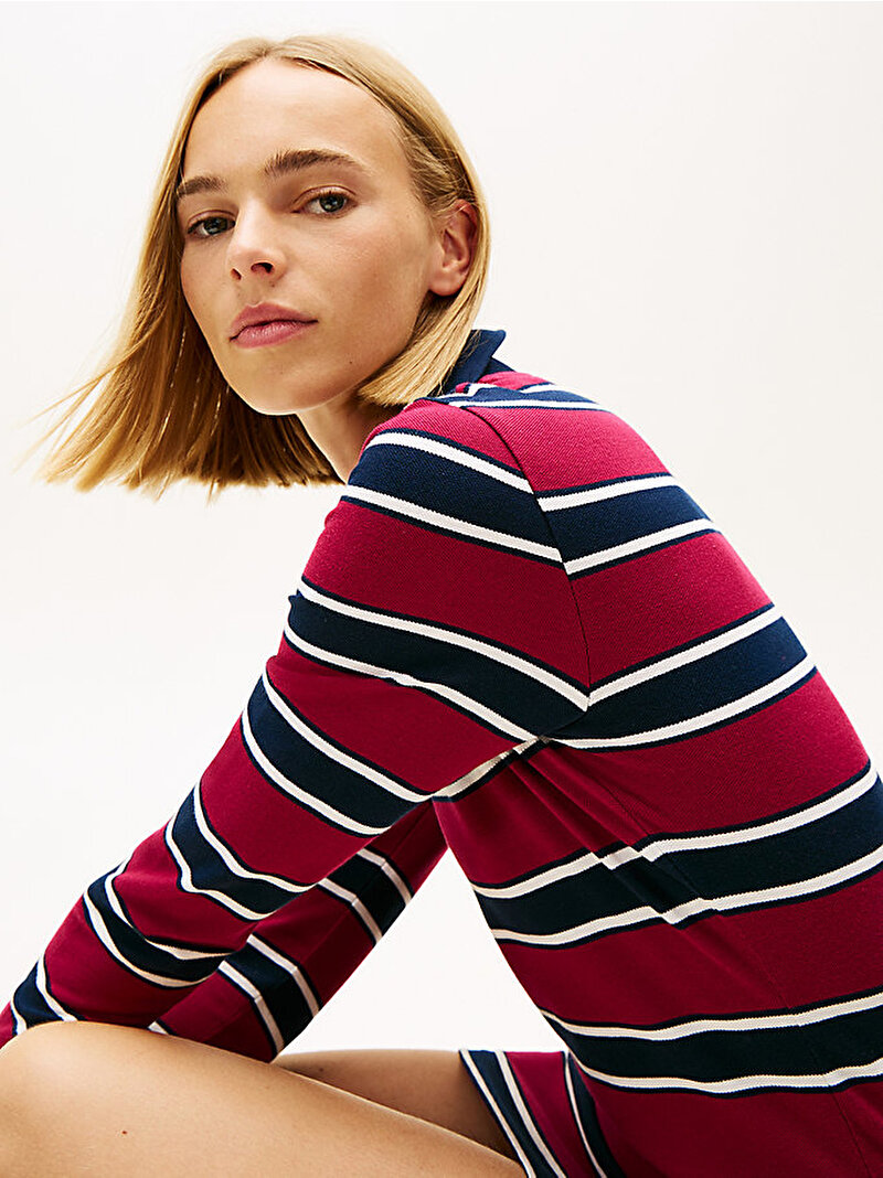 Kadın Tjw Mini Polo Stripe Elbise Çok renkli DW0DW219010E3