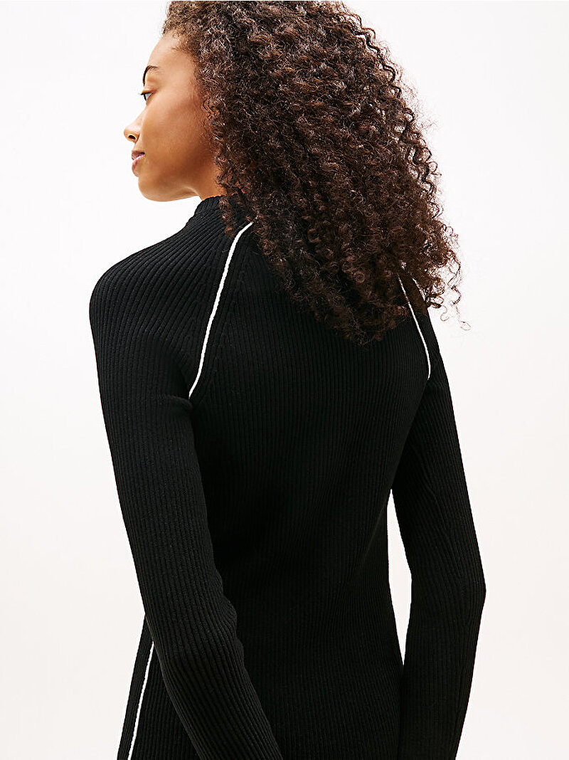 Kadın Tjw Colorblock Kazak Elbise Siyah DW0DW21914BDS