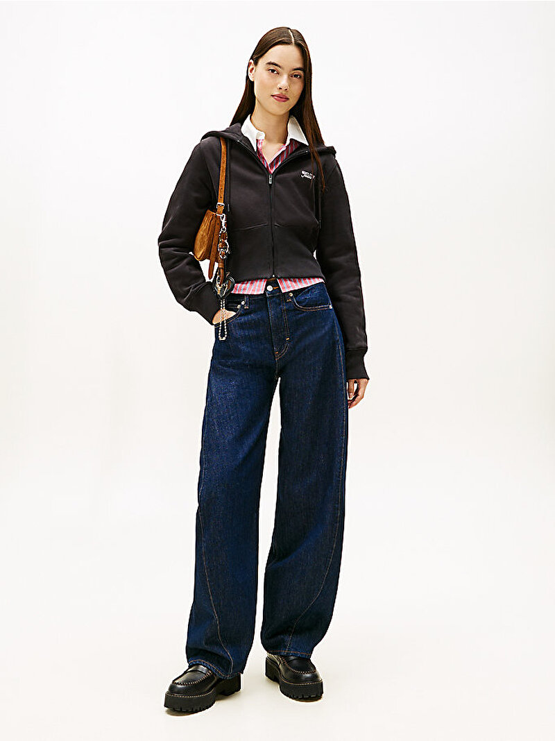 Kadın Tjw Reg Silver Sweatshirt Siyah DW0DW21943BDS