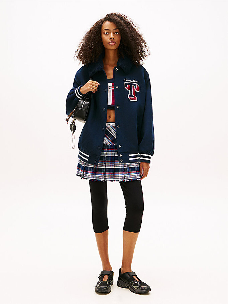 Kadın Tjw Rlx Wool Varsity Bomber Ceket Lacivert DW0DW22051C1G