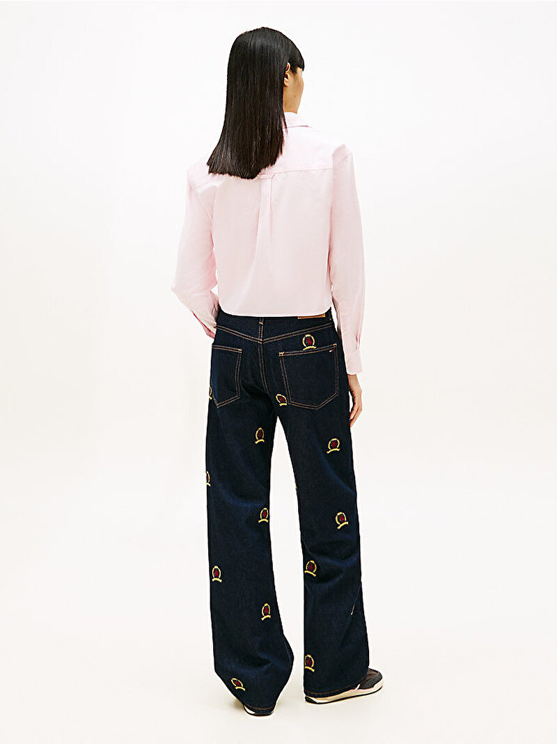 Kadın Tjw Crop Relax Gömlek Pembe DW0DW22078TOG