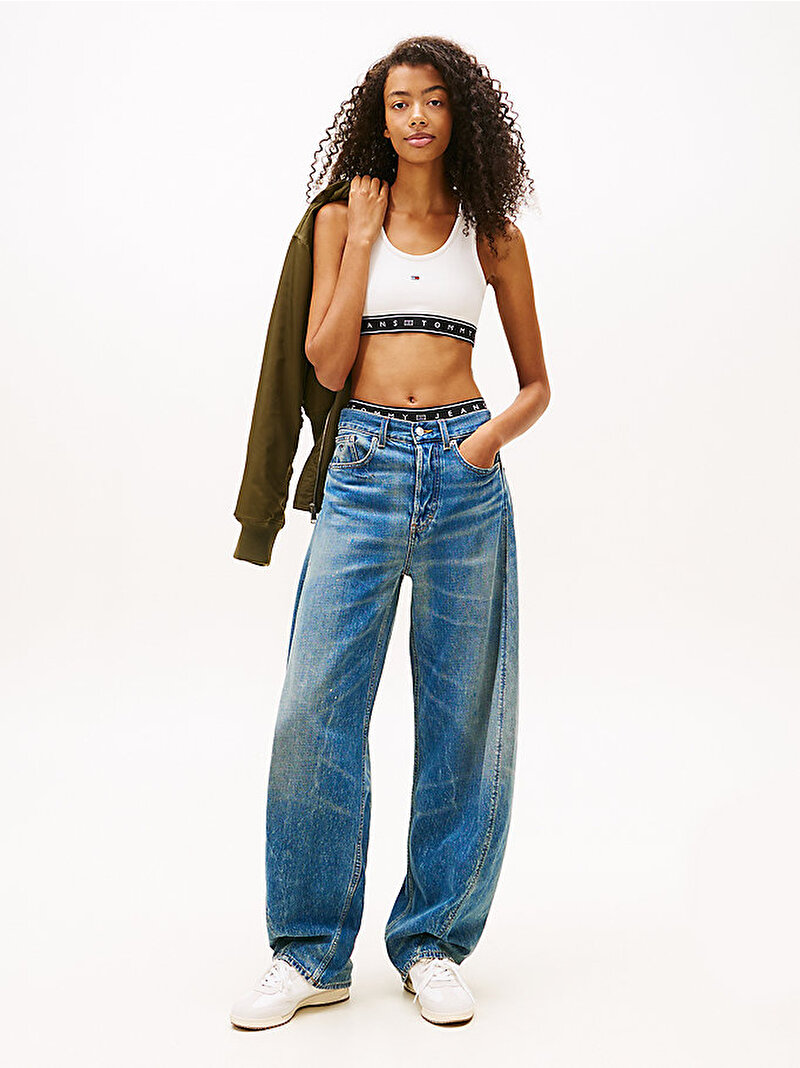 Kadın Tjw Sp Crp Tape T-shirt Beyaz DW0DW22537YBH