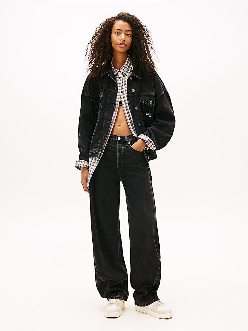 Kadın Oversize Denim Ceket Siyah DW0DW226021BZ