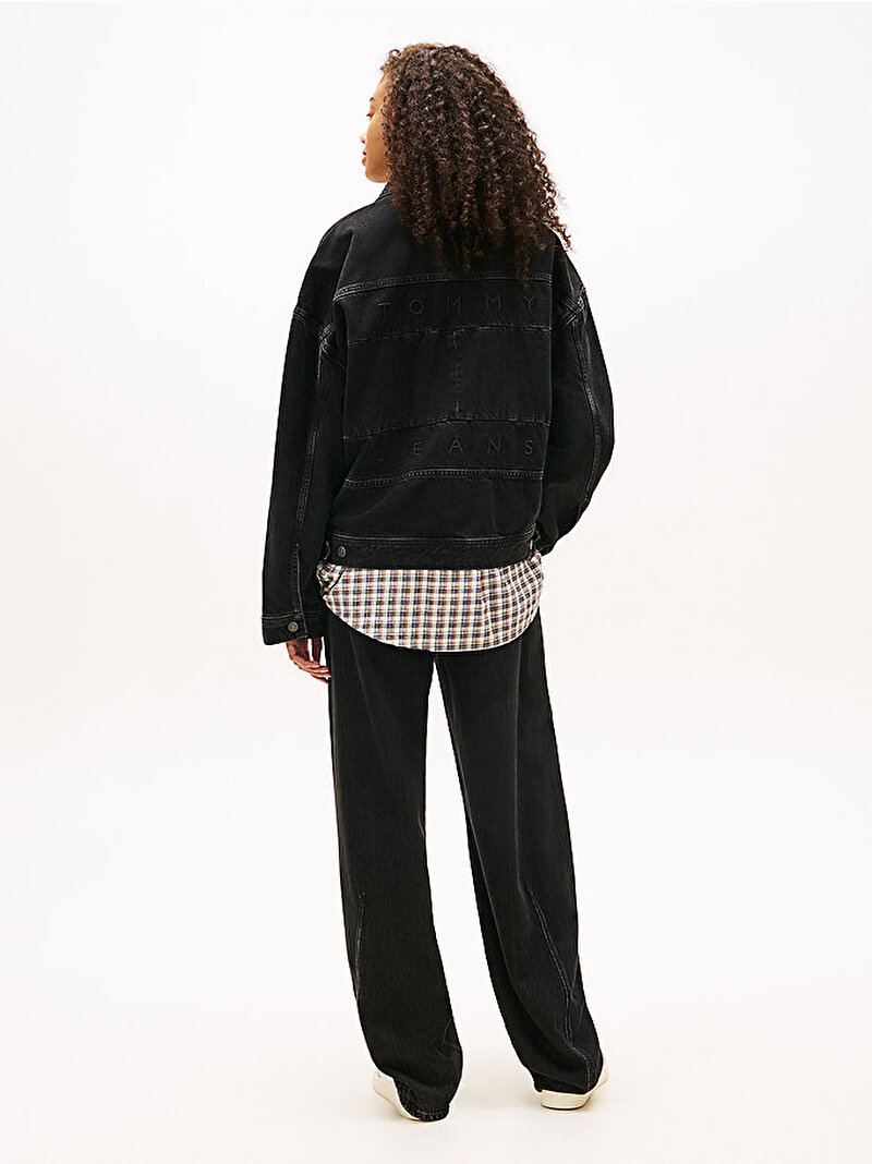 Kadın Oversize Denim Ceket Siyah DW0DW226021BZ