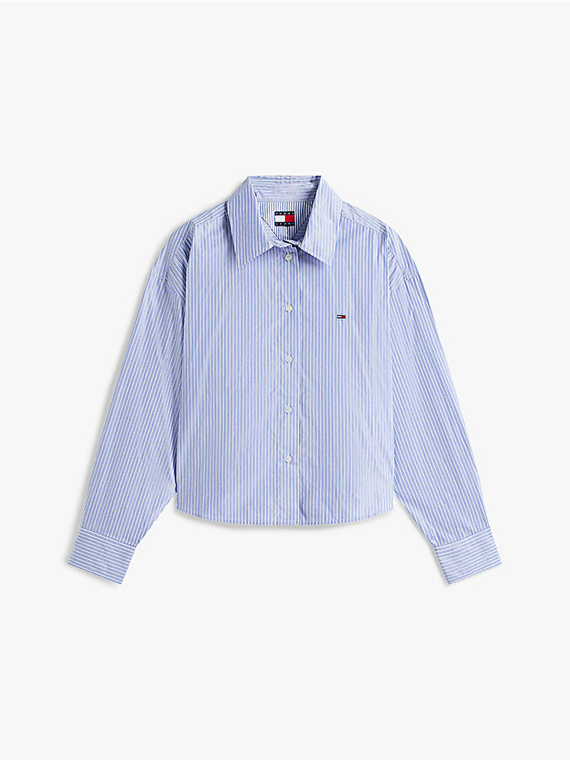 Kadın Tjw Crop Gömlek Mavi DW0DW22636C5U