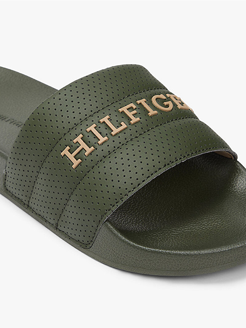 Erkek Hilfiger Pad Plaj Terliği Yeşil FM0FM05709M1Q