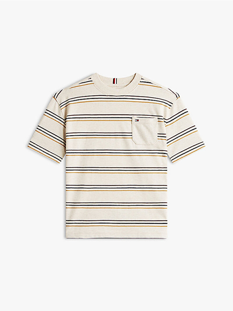 Erkek Çocuk Heather Stripe T-shirt Bej KB0KB10061ABY