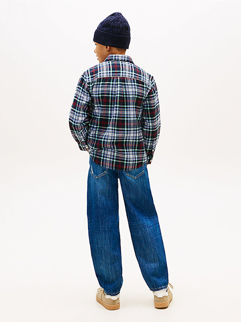 Erkek Çocuk Check Emb Graphic Gömlek Lacivert KB0KB100680MS