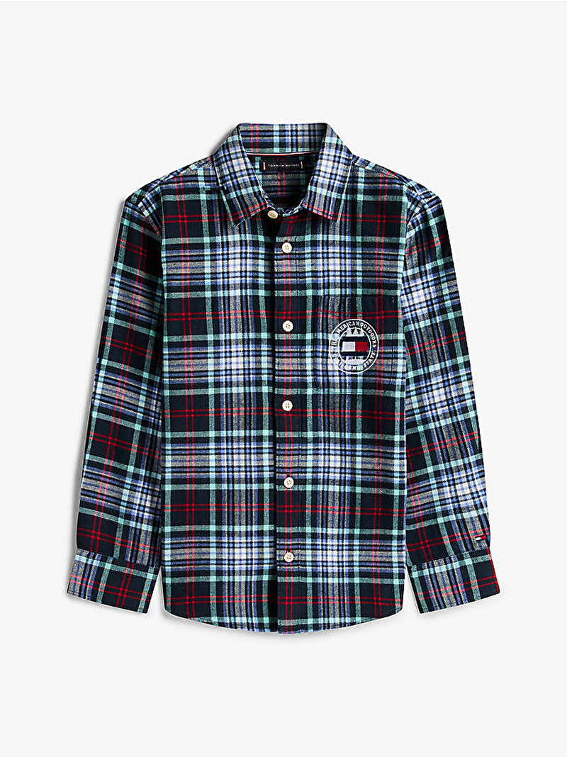 Erkek Çocuk Check Emb Graphic Gömlek Lacivert KB0KB100680MS