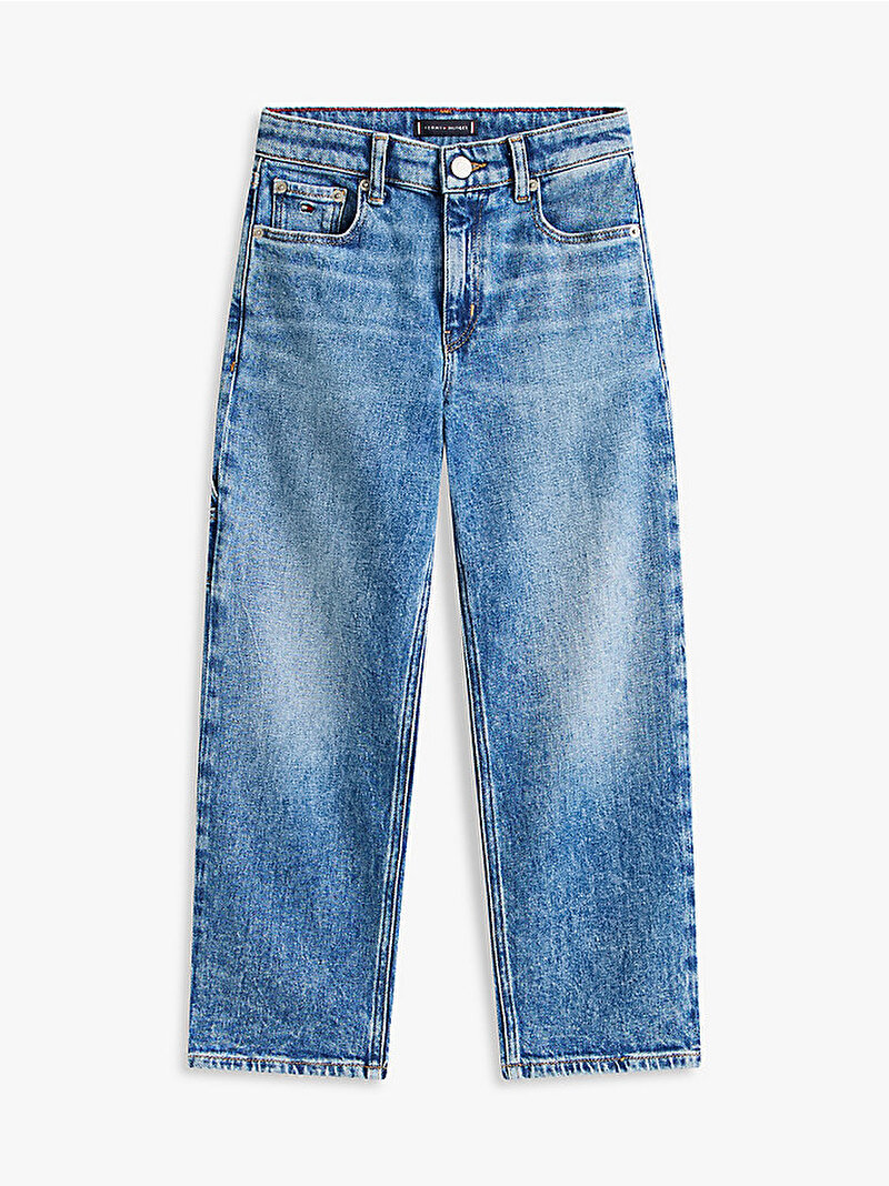Erkek Çocuk Heritage Flag Baggy Jean Pantolon Mavi KB0KB103431A6