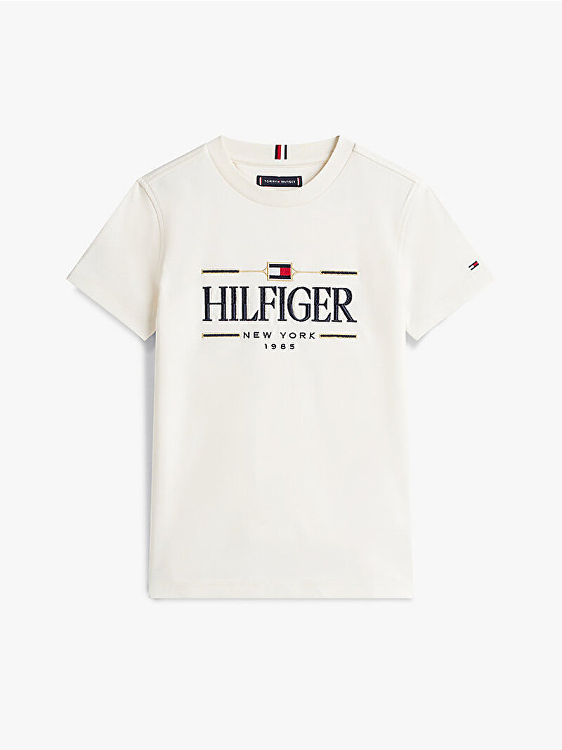 Erkek Çocuk Tommy Icons Interlock T-shirt Beyaz KB0KB10360YBH