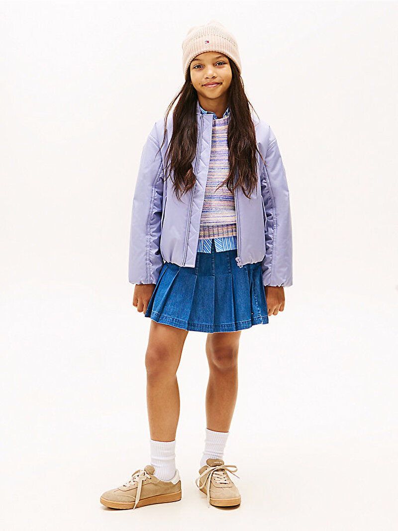 Kız Çocuk Padded Bomber Ceket Mor KG0KG08927C5U