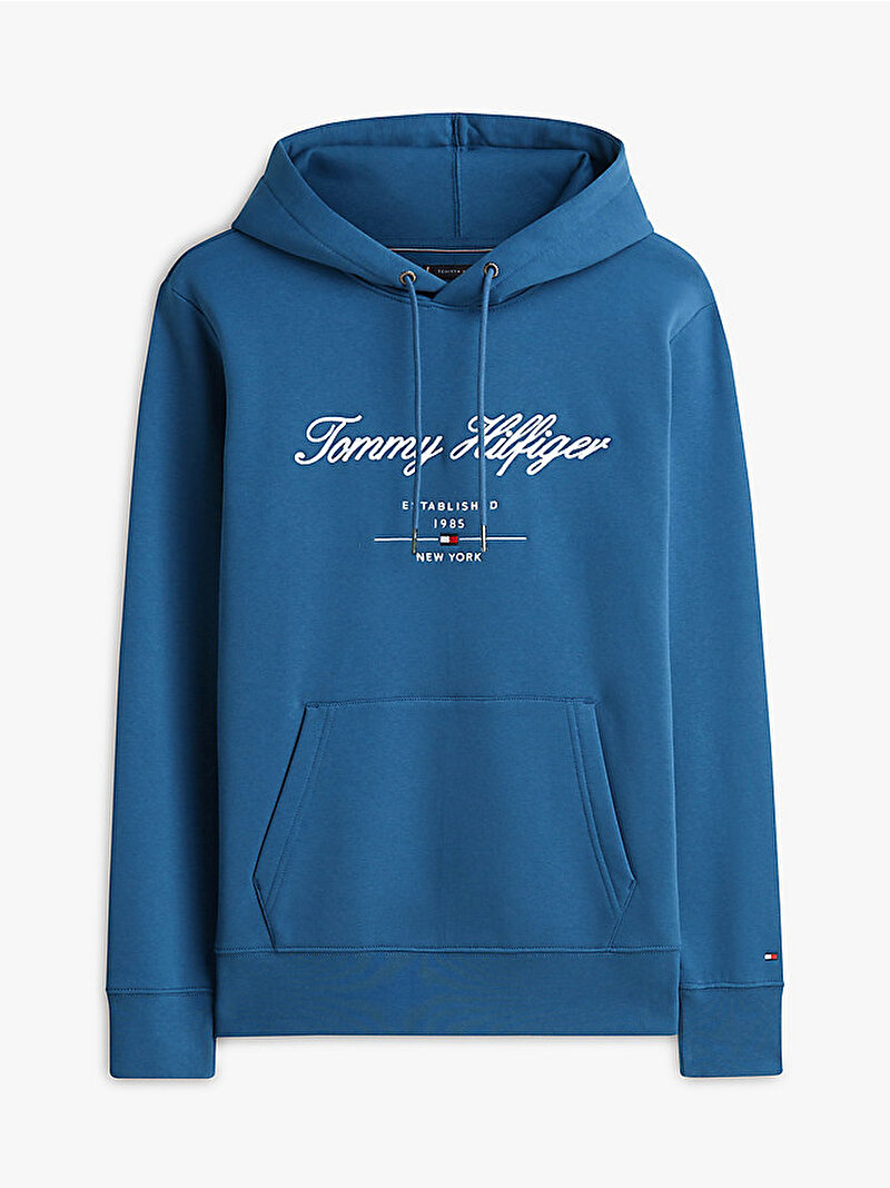 Erkek Logo Hoodie Mavi MW0MW33631DBZ