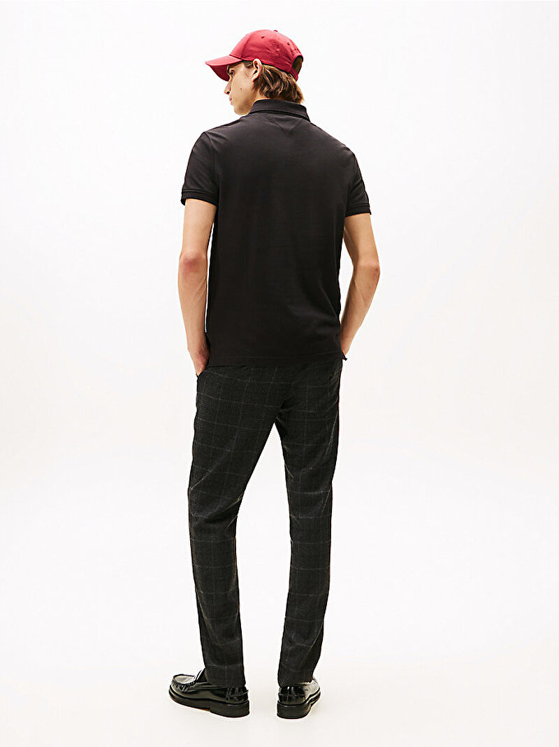 Erkek Hilfiger Chest Polo T-shirt Siyah MW0MW38130BDS