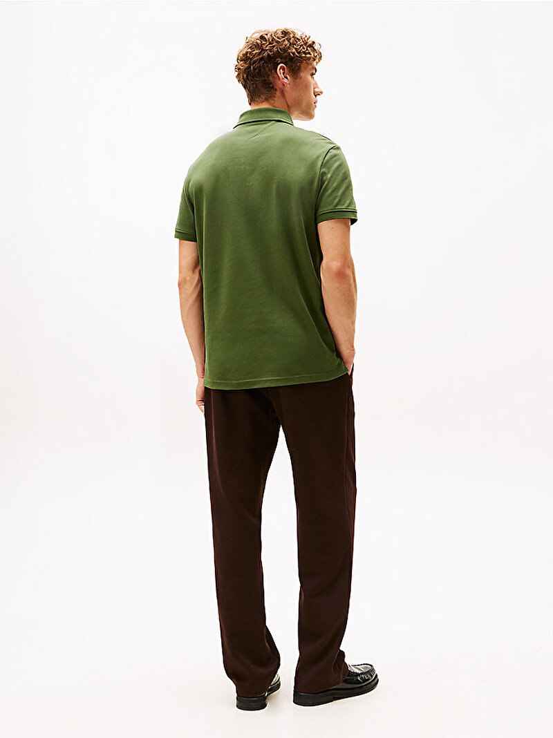 Erkek Hilfiger Chest Polo T-shirt Yeşil MW0MW38130L01