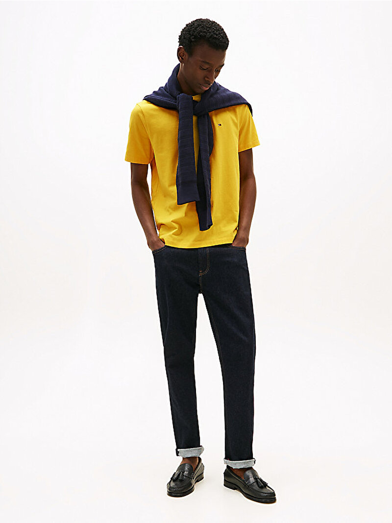 Erkek Essential Seasonal Regular Fit T-shirt Sarı MW0MW39995ZGX