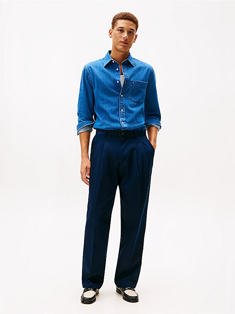 Erkek Denim Gömlek Mavi MW0MW404941A4