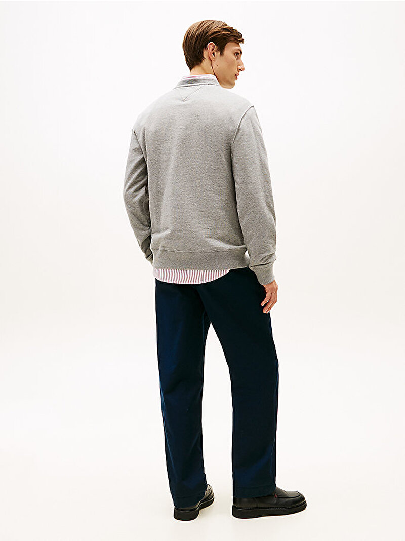 Erkek Brand Love Sweatshirt Gri MW0MW41428P91