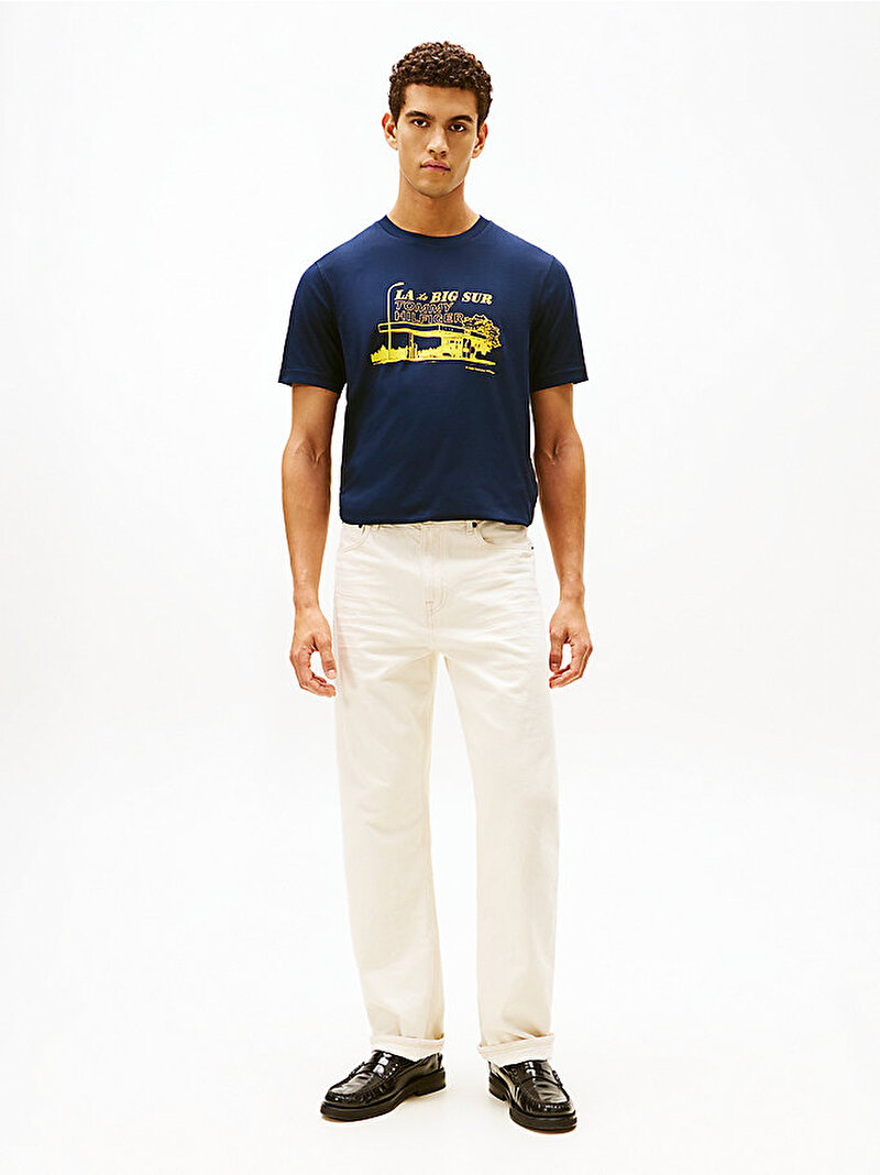 Erkek Photo Print Graphic T-shirt Lacivert MW0MW41464C1G