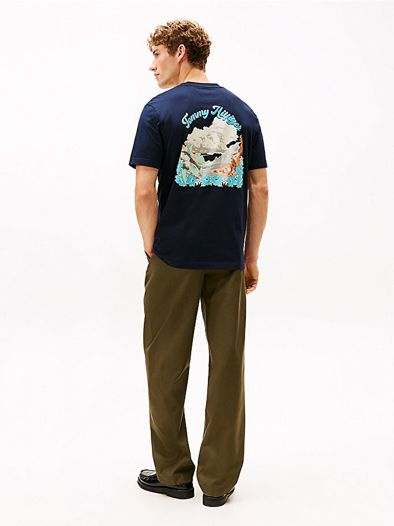 Erkek Ic Graphic T-shirt Lacivert MW0MW41475DW5