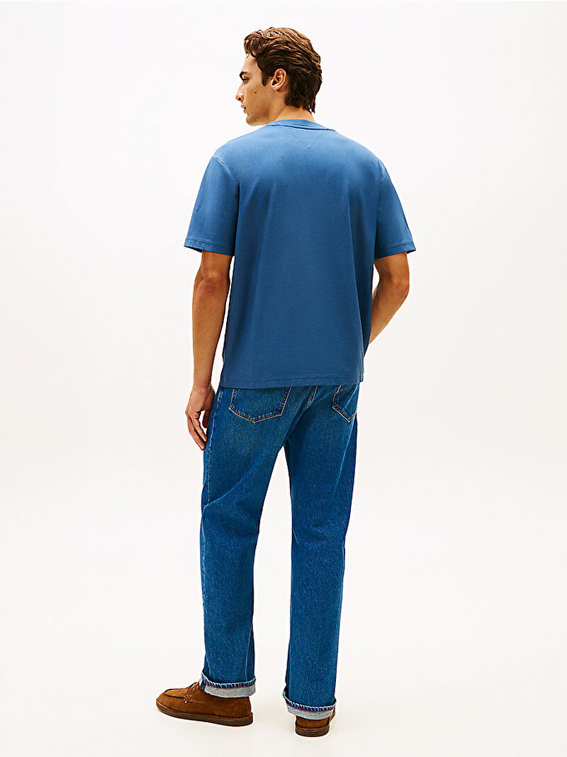 Erkek Mix Media Graphic T-shirt Mavi MW0MW41766DBZ