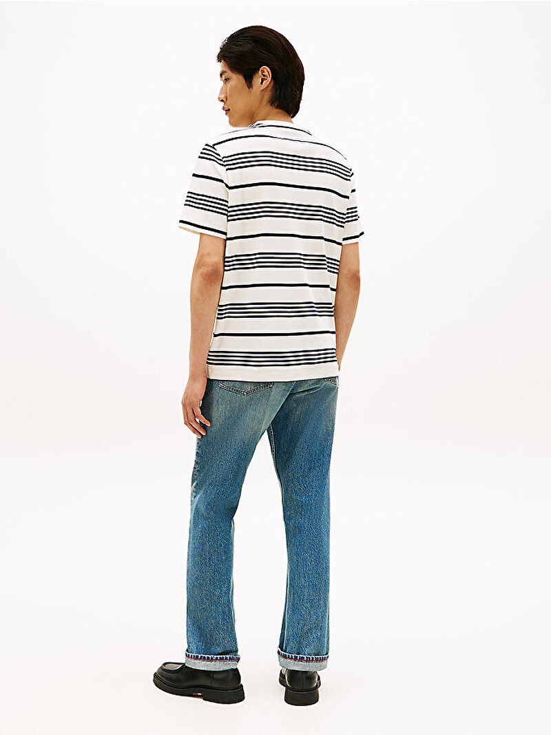Erkek Light Interlock Stripe T-shirt Lacivert MW0MW419080FA