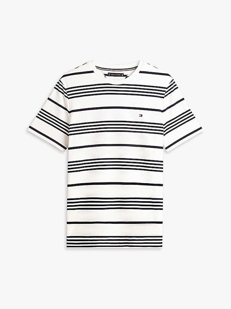 Erkek Light Interlock Stripe T-shirt Lacivert MW0MW419080FA